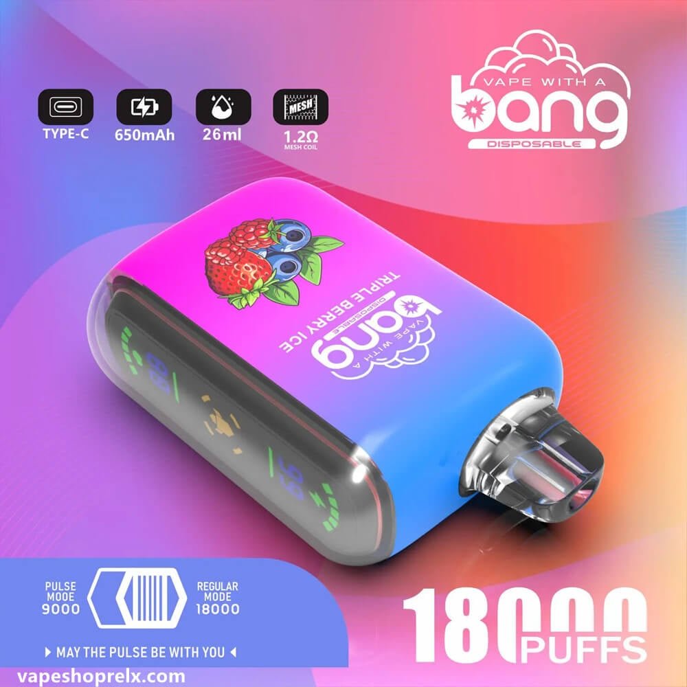 Bang Rocket 18000口一次性電子煙|可充電拋棄式霧化棒|多種口味|全新側面顯示-2 Bang Rocket 18000口一次性電子煙|可充電拋棄式霧化棒|多種口味|全新側面顯示-2